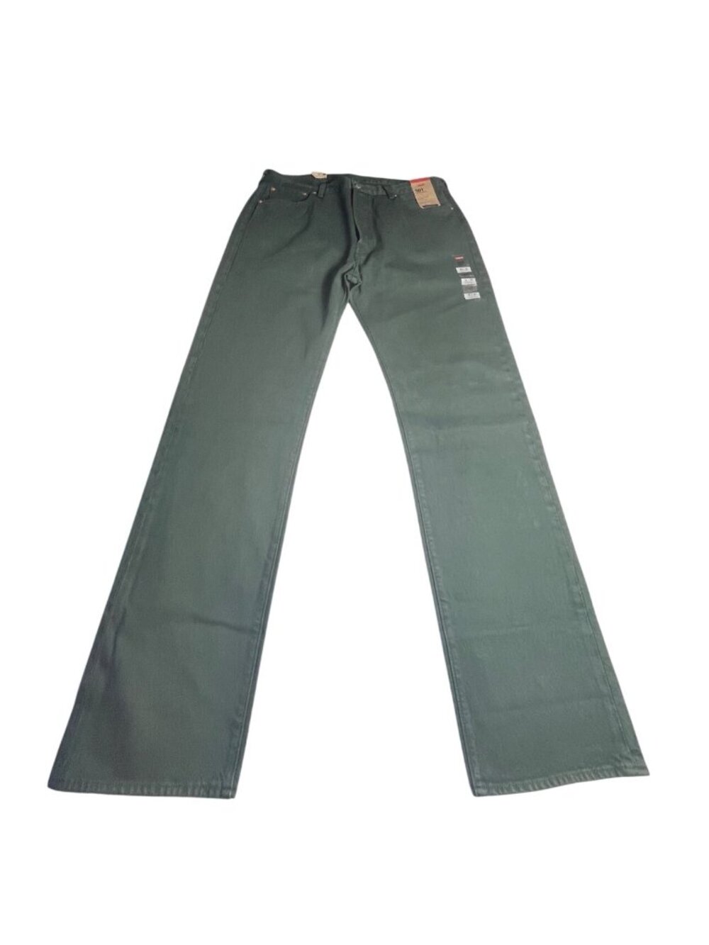 Levis 501 Mens Original Fit Straight Leg Jeans 36X32 Green 100% Cotton Relaxed
